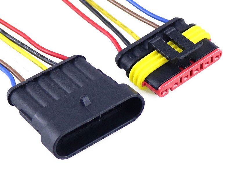 Conector de cable automático macho y hembra, conector eléctrico impermeable, 1P, 2P, 3P, 4P, 5P, 6P,