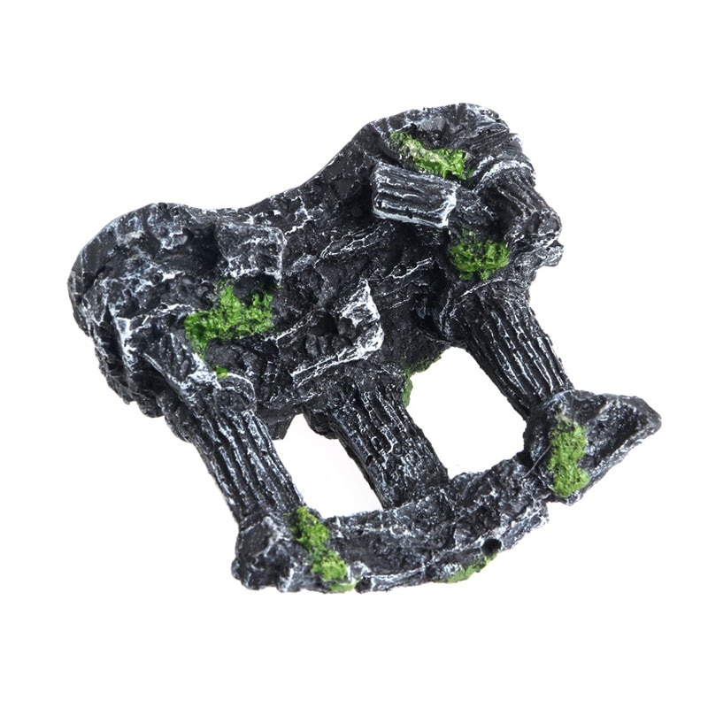 Aquarium Resin Rome Square Stone Pillars Tri-Columns Landscaping Fish Tank Decor C42