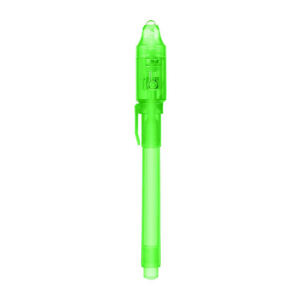 5 stks/set Secret Pen Verjaardagsfeestje Onzichtbare Inkt Pen Met UV Licht Voor Kinderen En Volwassenen Party: Green