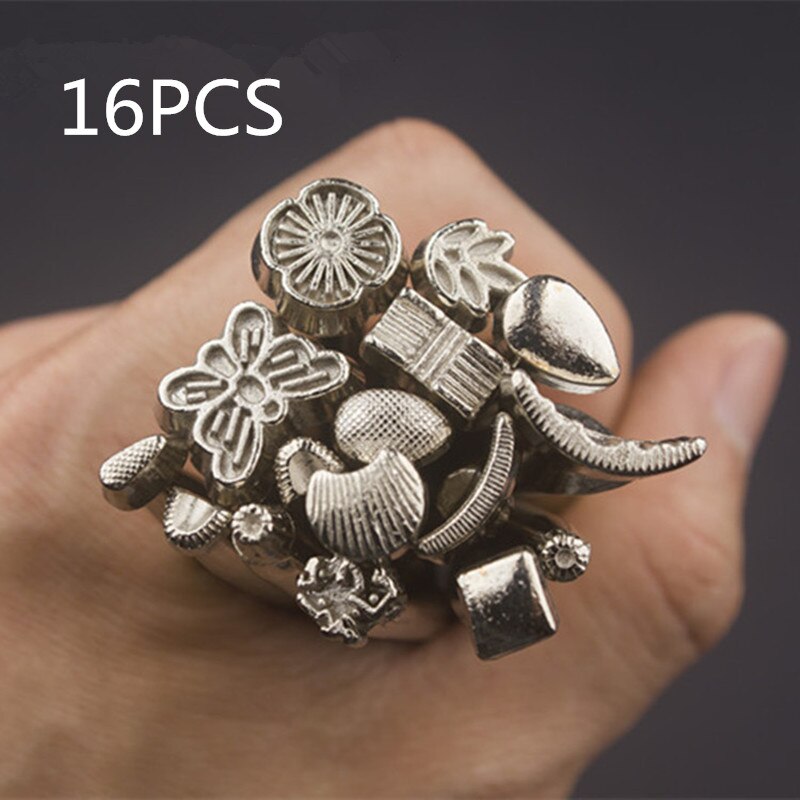 DIY narzędzia robić rzeźbienia w skórze 16 sztuk i 20 sztuk ze stali nierdzewnej tłoczenie drukowanie pieczęć narzędzia skórzane rzemiosło drukowanie znaczków: 16szt