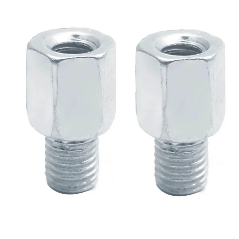 Een paar verchroomde motor- en scooterspiegels, universele achteruitkijkspiegels voor motorfietsen, 8mm stuks met  m10 adapters, ronde, ovale en bolle spiegels.
