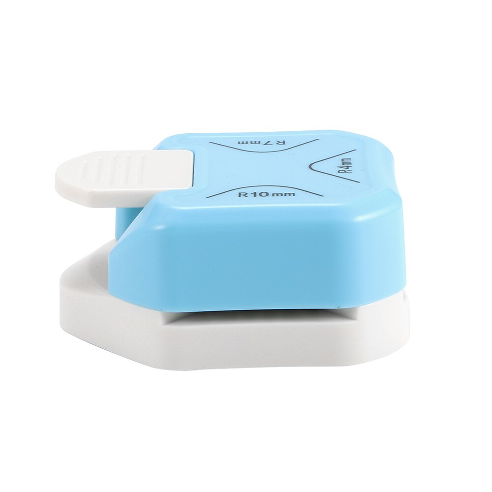 3 in 1 round corner cutter corner cutter manual perforated paper crafts paper cutter DIY handmade white + blue ABS