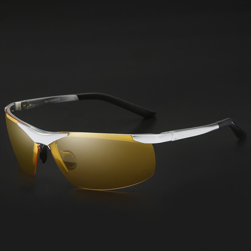 YSO-gafas de visión nocturna polarizadas para hombre, montura de aluminio y magnesio, gafas antideslumbrantes para conducción de coche, 6806