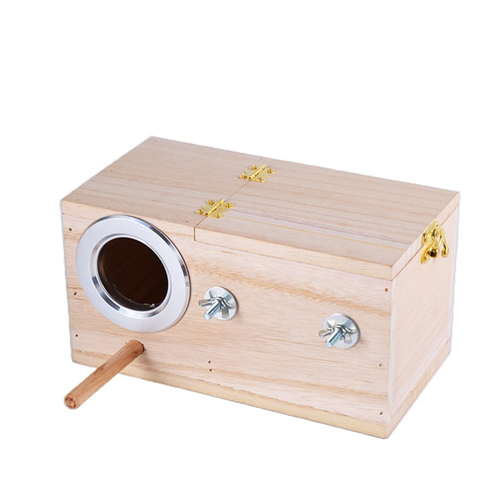 Birds Breeding Box Wooden Parakeet Nesting Box Cage House For Cockatiel Lovebirds Budgie Finch Canary