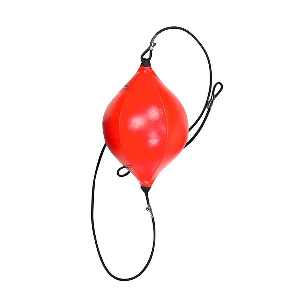 PU Leather Boxing Punching Bag Pear Boxing Bag Inflatable Boxing Speed Bag Double End Training Reflex Speed Balls: Red