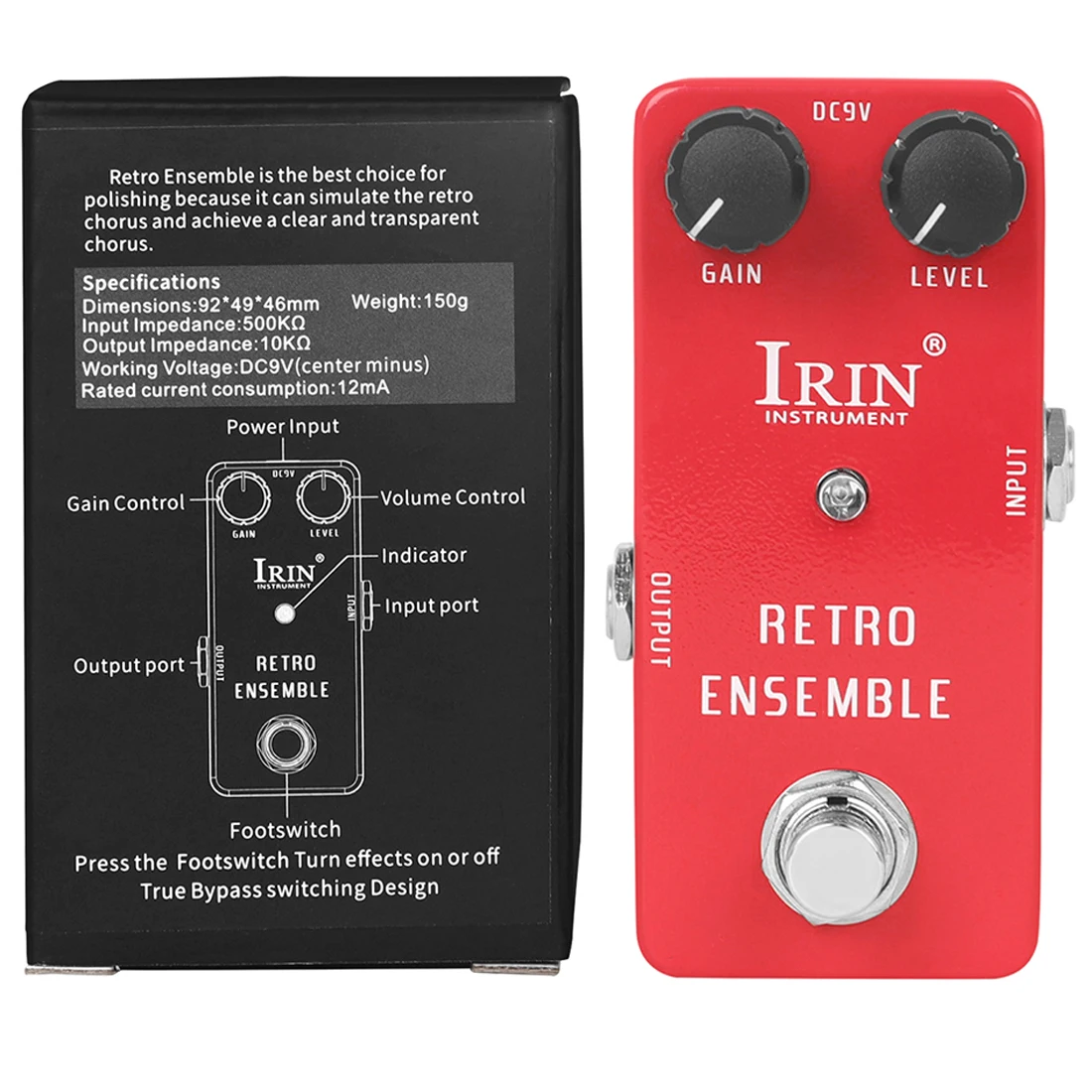 IRIN Guitarra Effect Pedal Compression Fuzz Overdrive Distortion Boost Bass True Bypass Pedals Electric Guitar Accessories: PURPLE