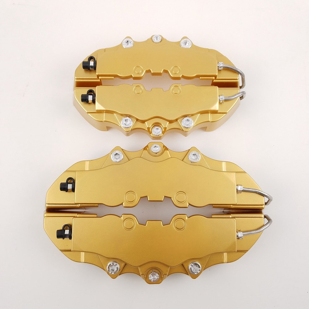 Tuning Monster 4PCS Brem Car Auto Disc Brake Caliper Cover With 3D Word Universal Kit Fit to 17 Inches 2 Medium and 2 Small Gold: Gold