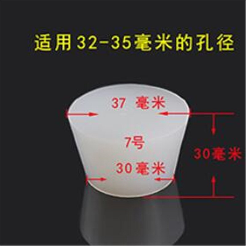 Home Brew Wine Stoppers Silicone Plug With 8mm Hole For Airlock Valve Bubbler Fermentation Exhaust Valve Silicone Rubber Plug: 7  with  solid