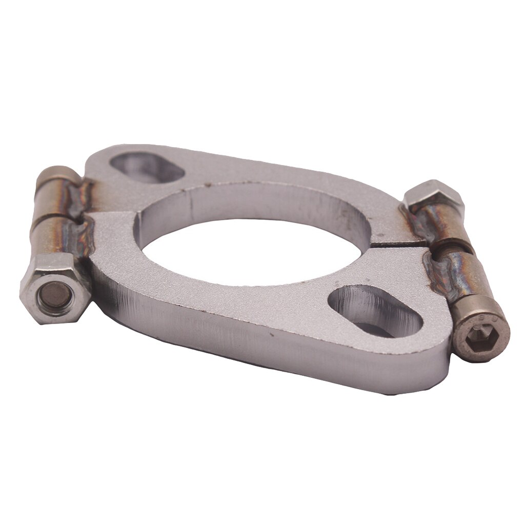 2.0in Mild Steel Exhaust Split Flange Flat Oval Replacement for Car Vehicle