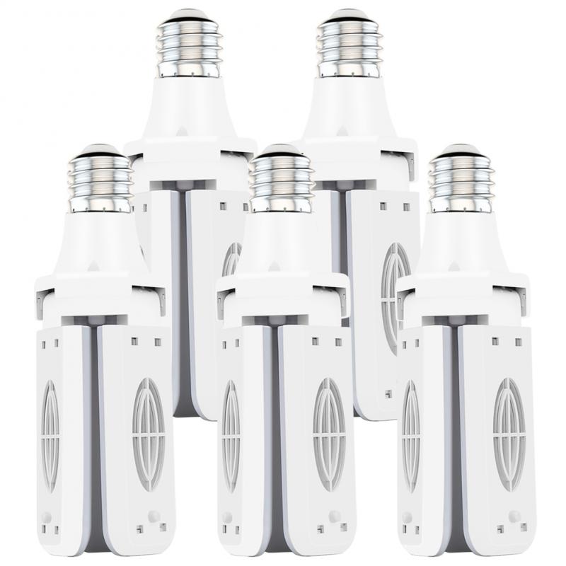 LED Garage Light Folding Lamp 220v Collapsible Light Home Garage Lighting Led Lamp E26 30w 40w Adjustable Panels 6500K 3000K