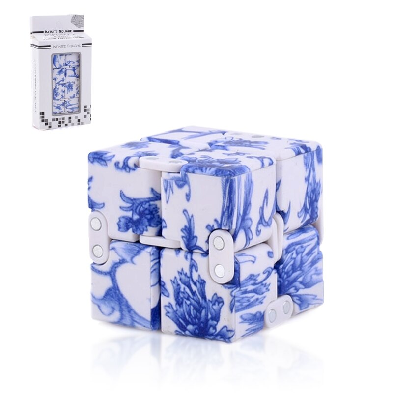 1Pc Stress Infinity Magische Kubus Angst Hand Speelgoed Angst Relief Speelgoed Set Miniatuur Speelgoed Overdrukventiel Kits: BW