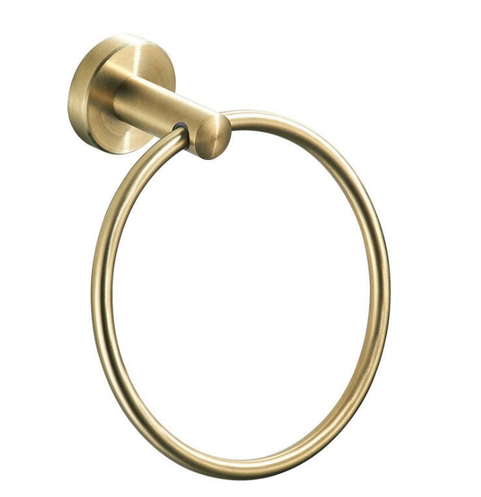 Round wall mount Towel Ring/Towel Holder,stainless steel Construction,gold brushed finish,Bathroom Accessories toilet hardwares