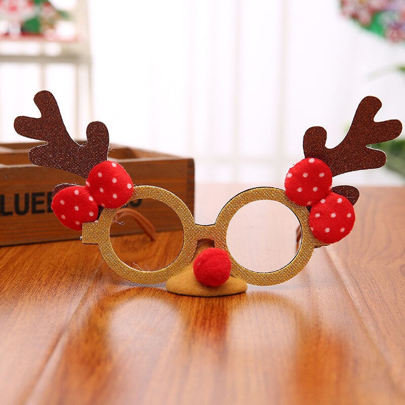 Nette Weihnachten Brille freundlicher Weihnachten Dekorationen Santa Claus Schneemann Brillen Foto Stütze Weihnachten Dekor freundlicher Party Spielzeug