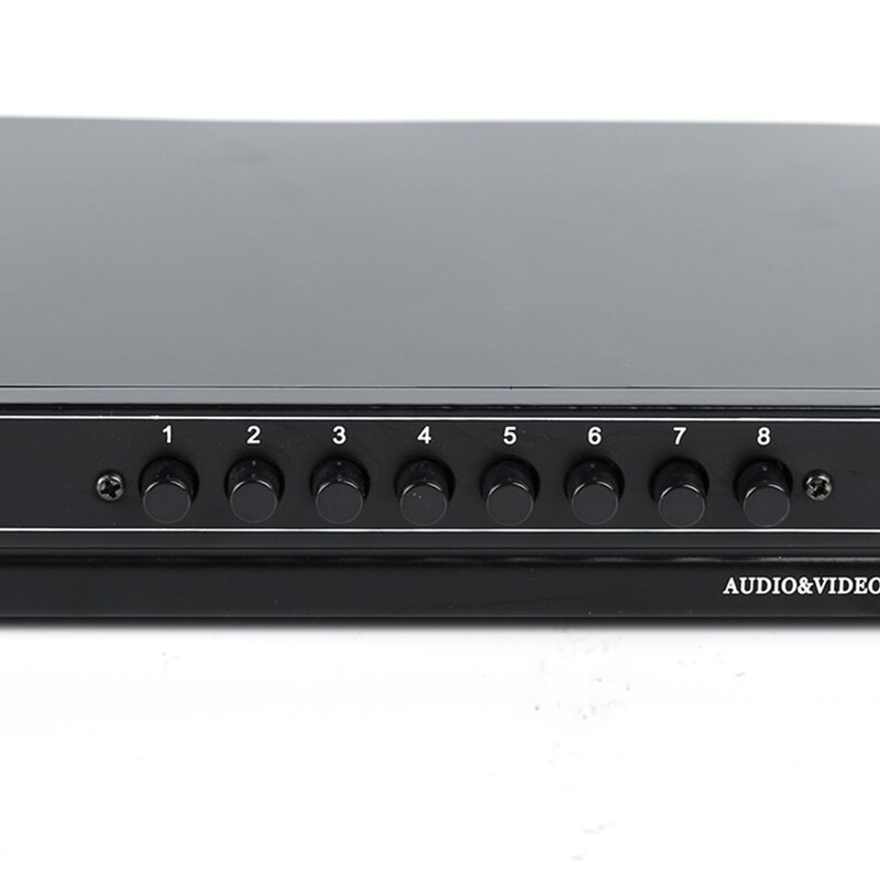 AV Switch Box 8 in 1 Out AV Audio Video Signal Composite RCA Switcher 8 to 1 Audio and Video Switcher