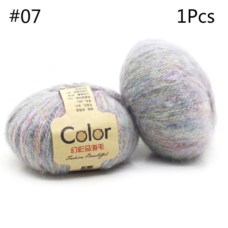 50g Angola Amorous Feelings Thin Mohair Wool Yarn Plush Hand Knitting Supplies R7RC: 7