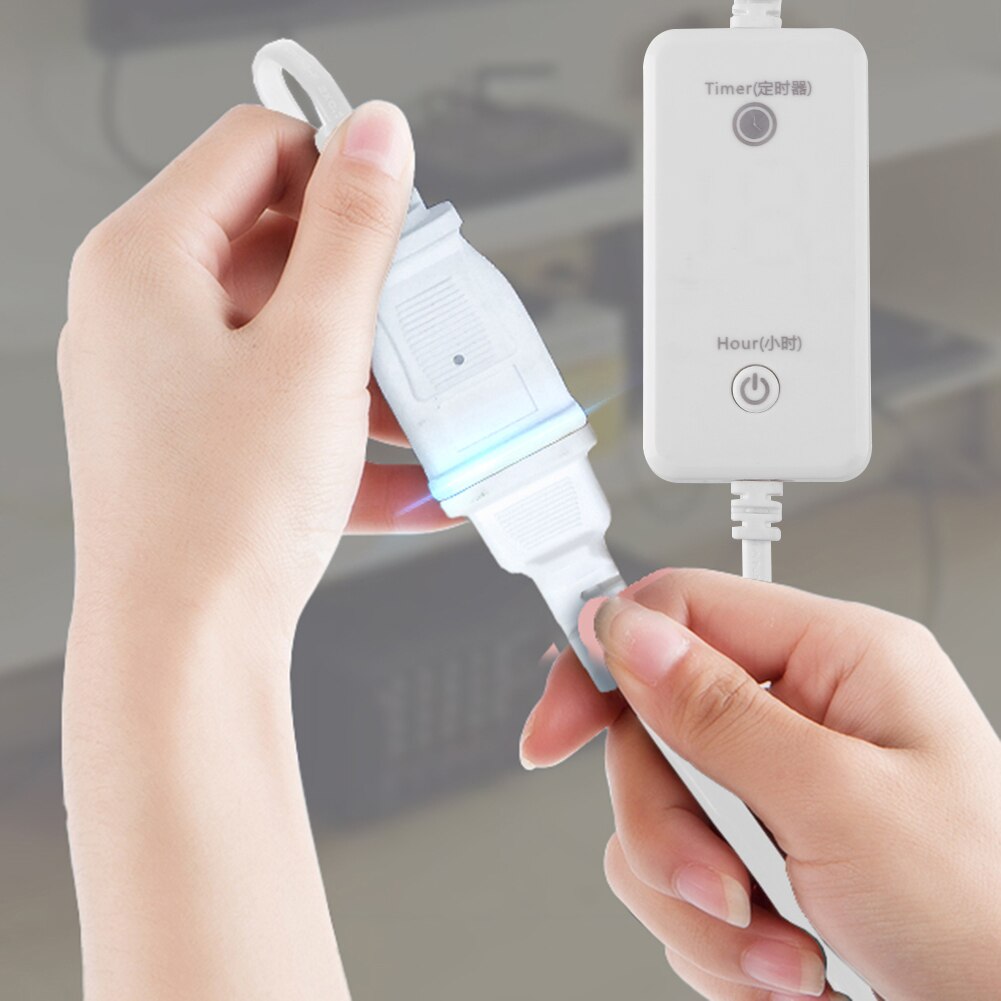 Flat Power Plug Connecting Extension Cable 2 Meters Household Multi-function LED Display Timer Button Power for PC Fan Table