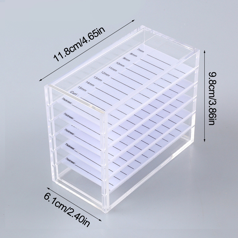 Caja de almacenamiento de extensiones de pestañas, paleta acrílica de 5 capas, organizador de pestañas, soporte de exhibición, suministros de herramientas de maquillaje, 1 Uds.