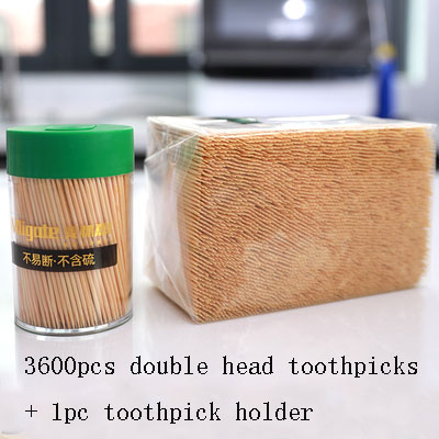 Bamboo toothpicks automatic pressing toothpick box bulk tooth picks hygiene teeth cure cleaning dent disposable toothpicks: holder toothpick