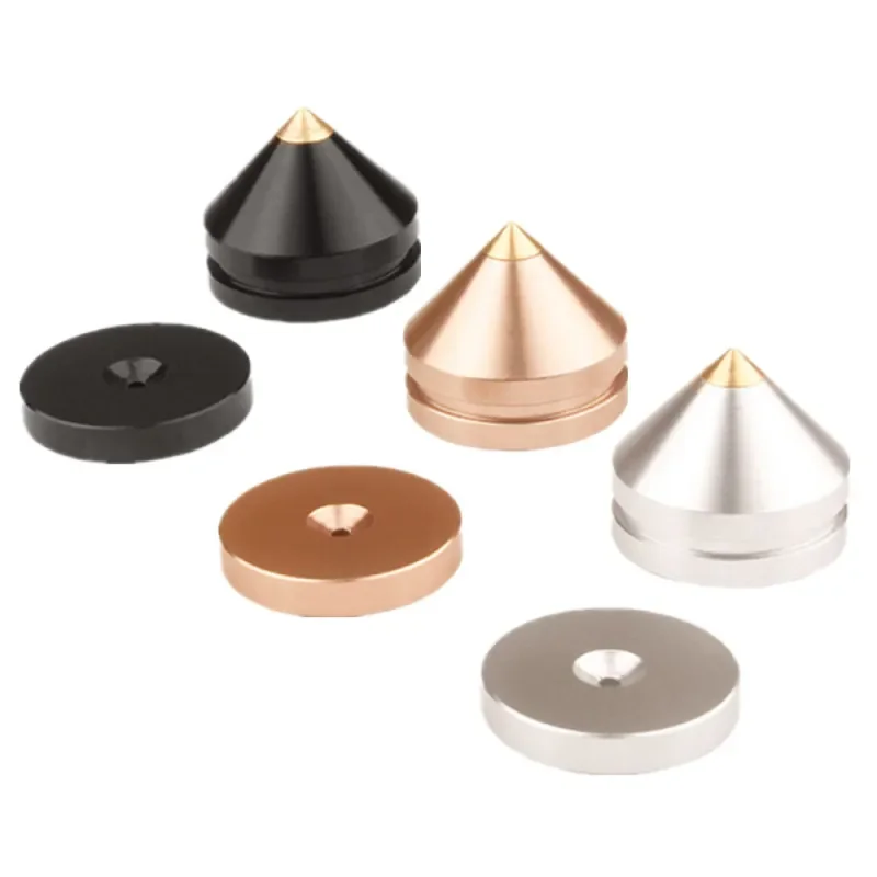 Hifi Lautsprecher Spikes Stehen Füße Pad Audio- Fuß Kegel Boden Nagel Aluminium Legierung Für CD Schrank Verstärker Computer Subwoofer Stativ