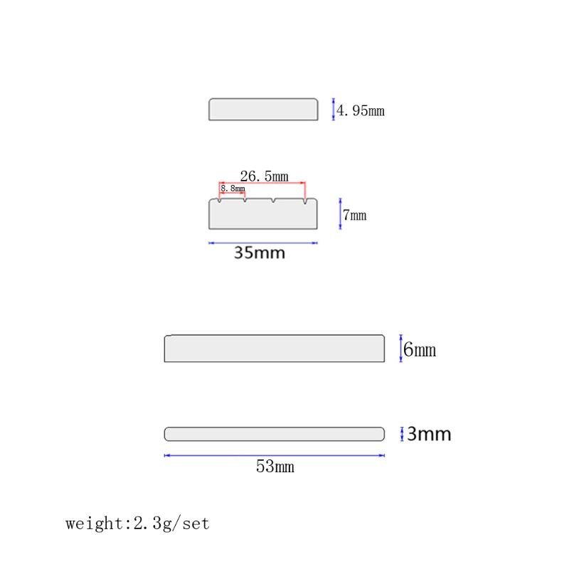 Uke Plastic Saddle Nut For Ukulele 4 String Tie Bridge