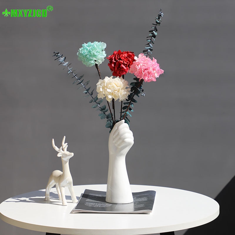 Amerikaanse stijl keramische vuistvaas handgemaakte sculptuur bloempot bureaublad bloempot decoratie hydrocultuur basis