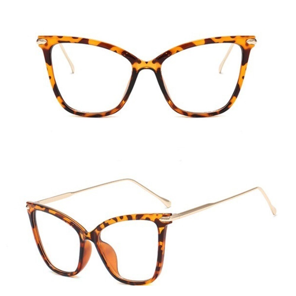 1 Paar Oversized Cat Eye Bril Vrouwen Bril Brillen Retro Cat Eye Bril Brillen Decoratieve Glazen