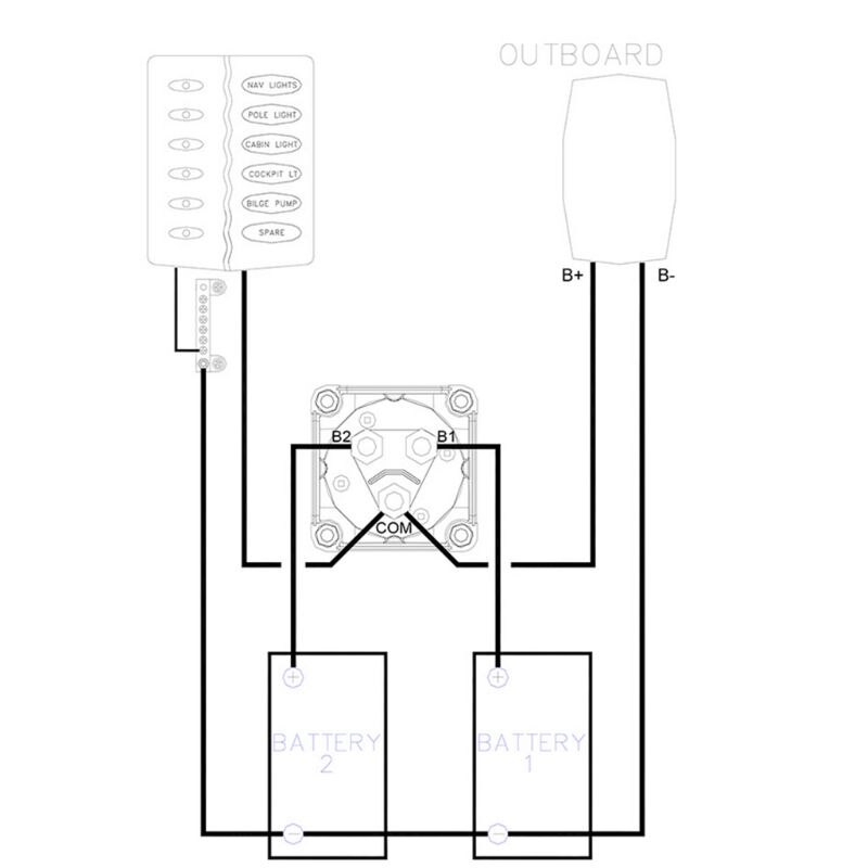 Dual Battery Selector Switch Disconnect for Marine Boat Rv Vehicles 1-2-Both-Off