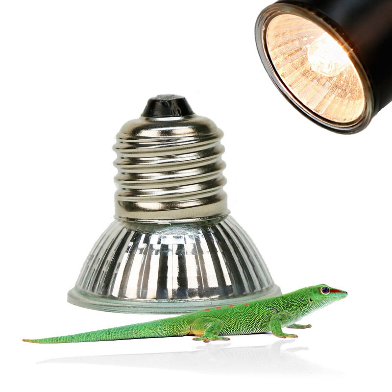 Lámpara para reptiles de 25/50W UVA + UVB 3,0, Bombilla de calor para mascotas, Bombilla UV para tortugas, anfibios, lagartos, controlador de temperatura