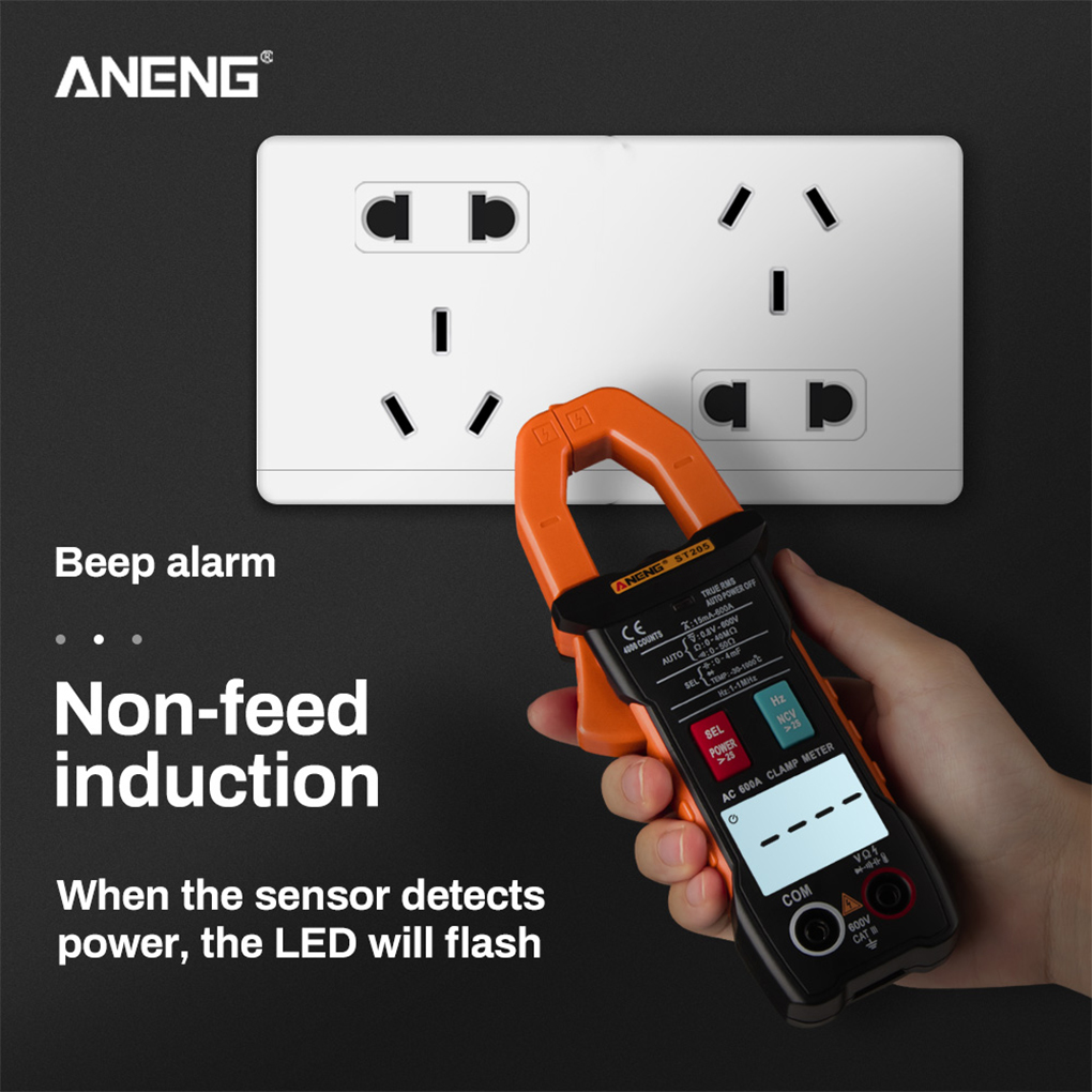 Digital Display 4000 Counts Multimeter Battery Powered Ammeter Voltage Current Measuring Device Blue