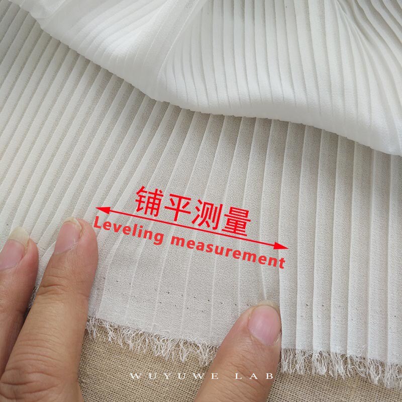 0,5 metros negro blanco Chiffon plisado órgano doble encaje cosido a mano de tejidos DIY vestido, falda, tela Material accesorios 150CM
