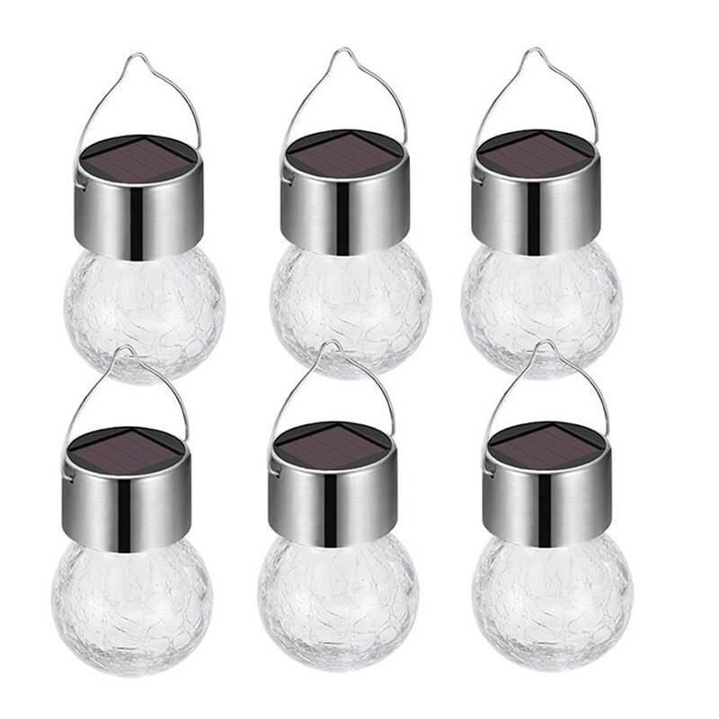 LED Solar Light Outdoor Waterproof Ball Style Solar Powered Roadside Light House Garden Decoration Emergency Solar Light: 6 pieces