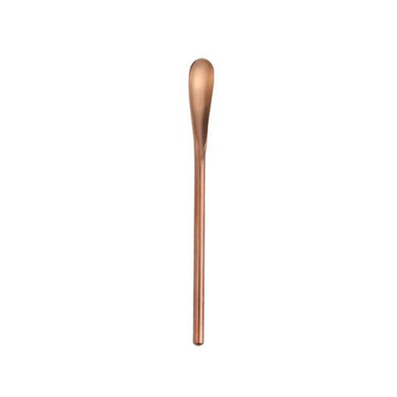 Roestvrij Stalen Lepel Lange Kalebas Handvat Mengen Roeren Ice Thee Koffie Lepel Bar Servies Spiegel Polijsten: Rose gold / 26cm