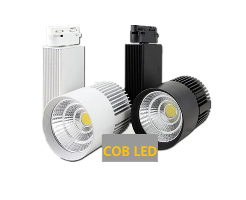 30W COB llevó la luz de la pista iluminación de carril foco de igualdad to200w lámpara halógena 110v 120v 220v 230v 240v lámpara de seguimiento carril lámpara