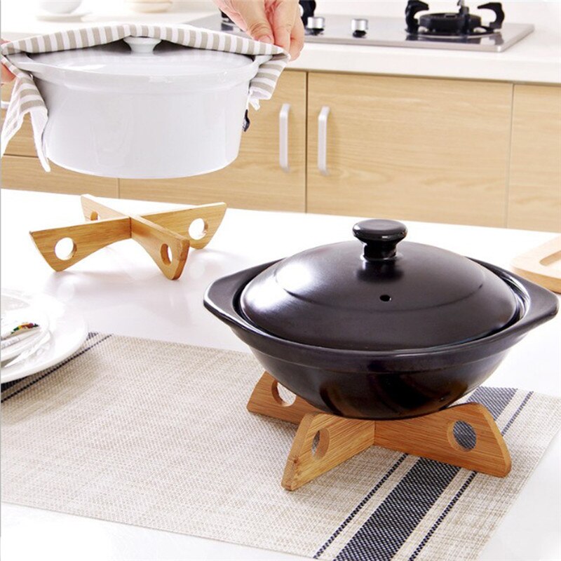 Removable Pot Mat Bamboo Heat Resistant Pan Mats Holder Cooking Insulation Pad Bowl Cup Coasters Kitchen Accessories