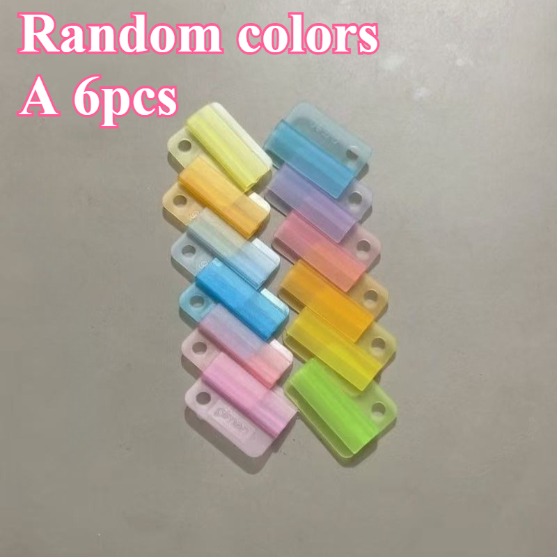 1 pakke med 6 stk. permer, assorterte farger, dokumentklips, kontorklips, til skolen, personlig dokumentorganisering og klassifisering: Hvit