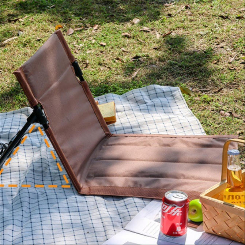 1pc foldbare campingstole udendørs have park enkelt doven stol ryglæn hynde picnic camping foldbar rygstol strandstole