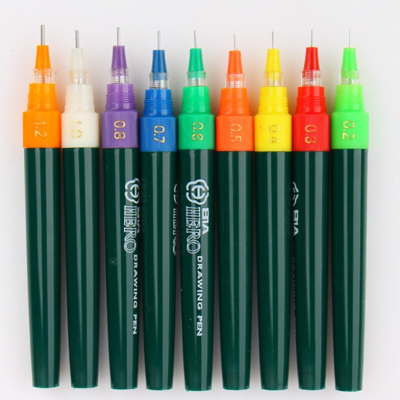 HERO Fiber Technical Needle pen Set Architectural Drawing Fountain Pen Repeated Filling Ink Painting School Office Supply