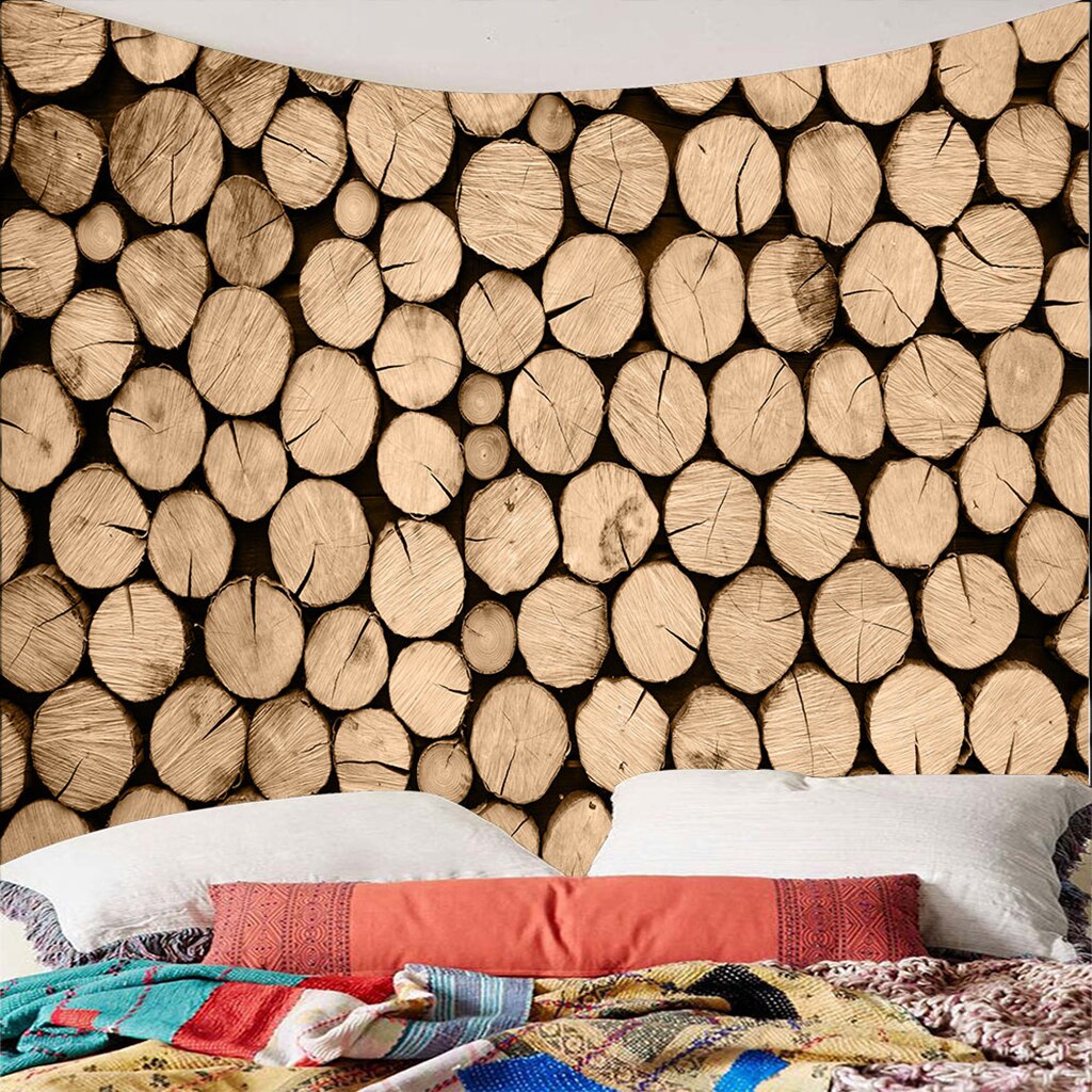 Waterproof Tapestry - Product Series 3D Picture Wall Hanging Decor 150x130cm Indoor Outdoor Pictures Mural Product Series: 12 Light Wood 150x