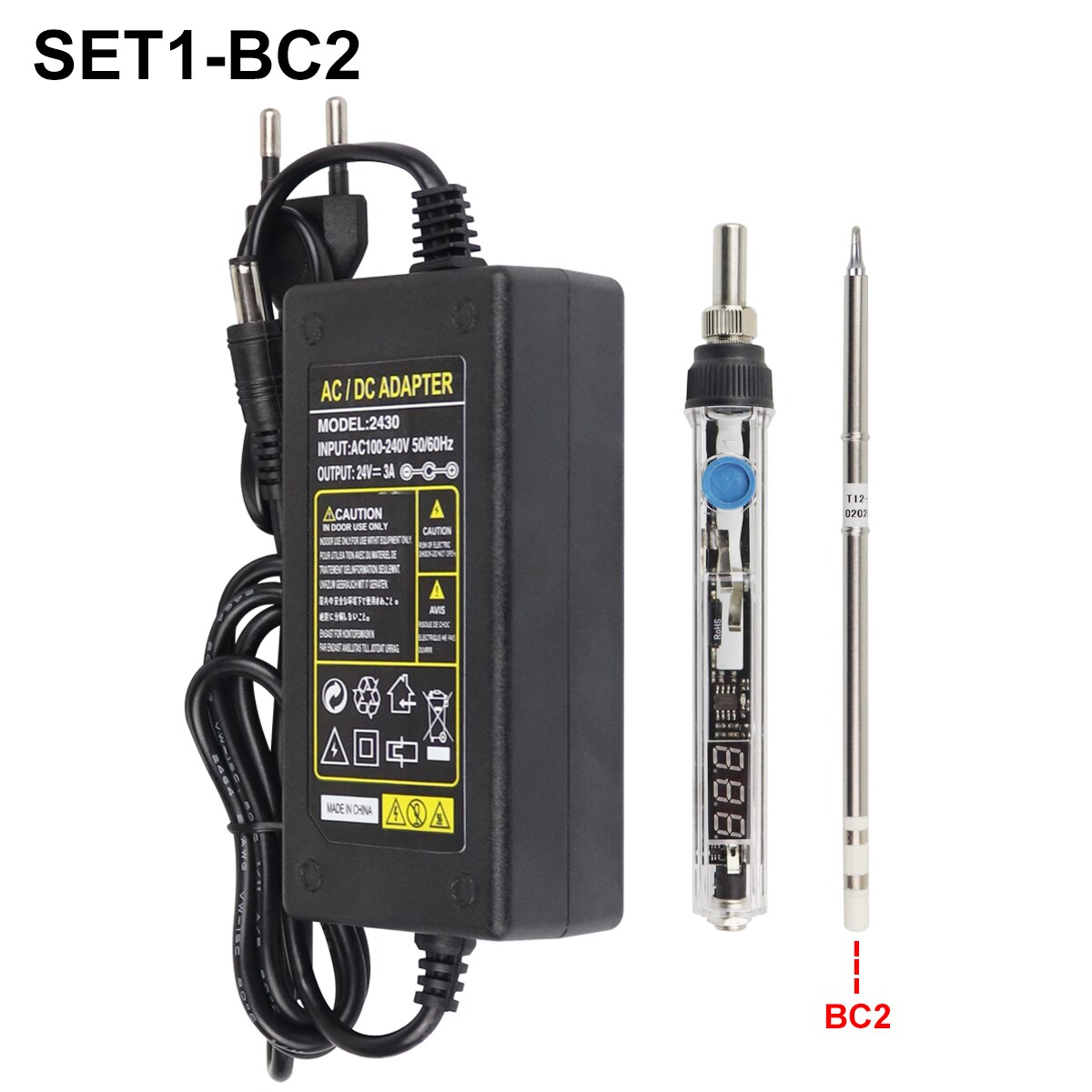 T12 75W mini elektryczna lutownica regulowana temperatura przenośna stacja lutownicza K narzędzie robić tipsów w/zasilacz nie SH72