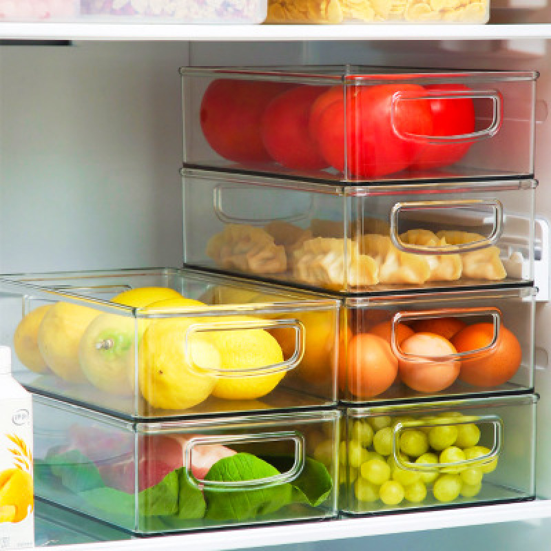 Refrigerator Organizer Bins Refrigerator Drawer Organizer Transparent Fridge Storage Bin Clear Plastic Pantry Food Storage Rack