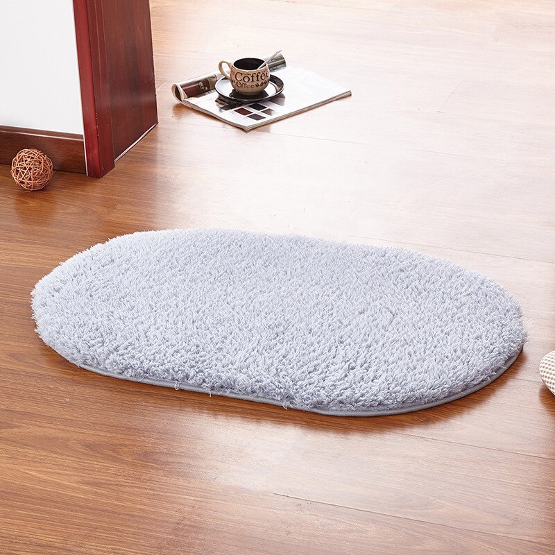 Tapis de bain en Chenille épais bon marché | Tapis de cuisine et de chambre à coucher pour salon, tapis absorbant antidérapant pour porte: Blue gray