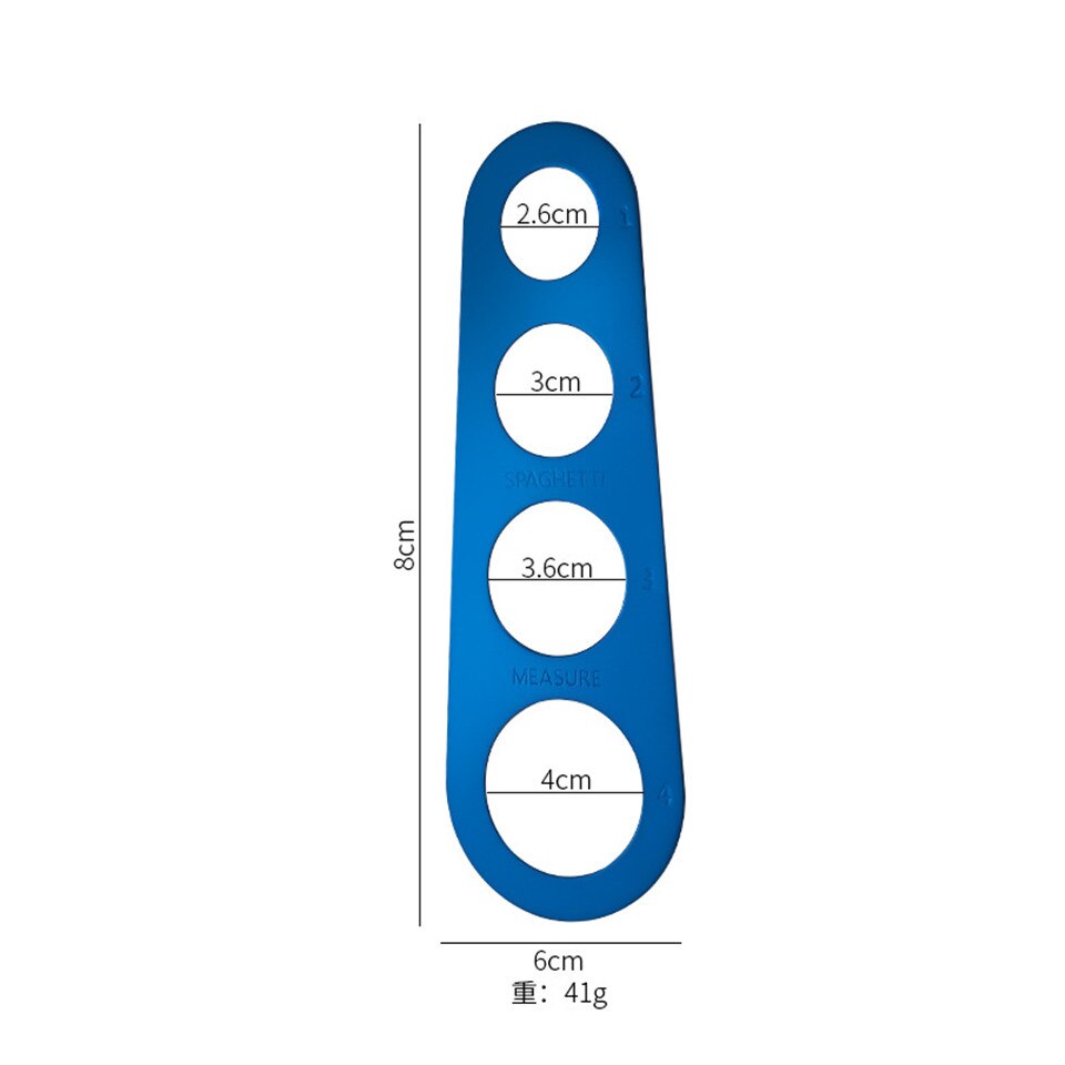 Easy Clearing Pasta Ruler Measuring Tool 4 Serving Portion Stainless Steel Spaghetti Measurer Cooking Supplies Control Tools: A06