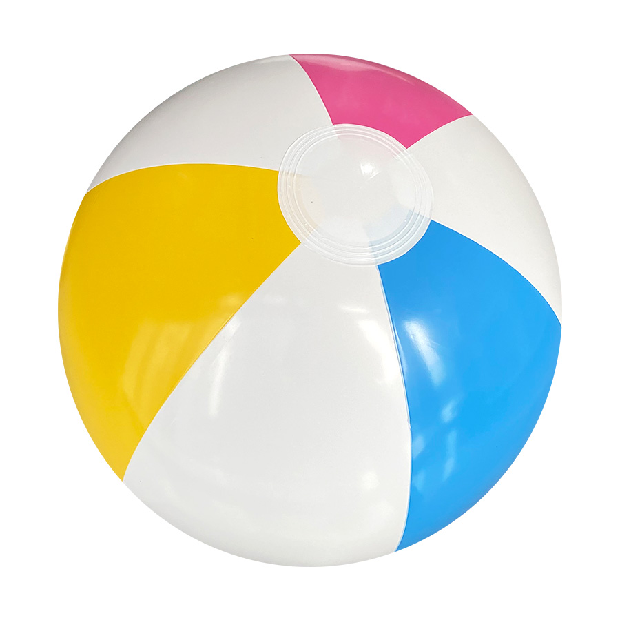 1 szt. Nadmuchiwana piłka plażowa, sześciokolorowa piłka 30 cm, piłka nożna 35 cm, czterokolorowa piłka 40 cm, piłka do dekoracji basenu na plaży: Czerwony
