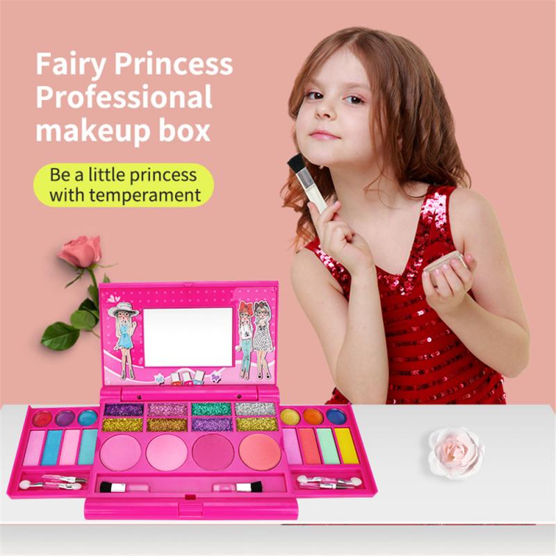 Girls Make Up Set Toys Pretend Play Make Up Case And Cosmetic Set Makeup Tools Kit Simulation Cosmetic Bag Beauty Hair Salon Toy