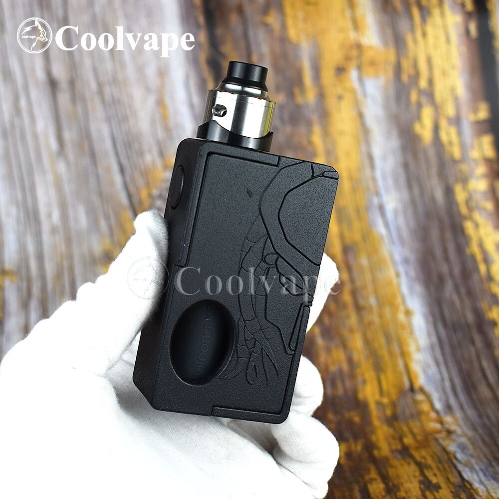 coolvape Mechanical Squonk Box MOD with coolvape RDA 13ml Silicone Bottle 18650 battery Auto-adjusting Box MOD 510 pin bf mod: A