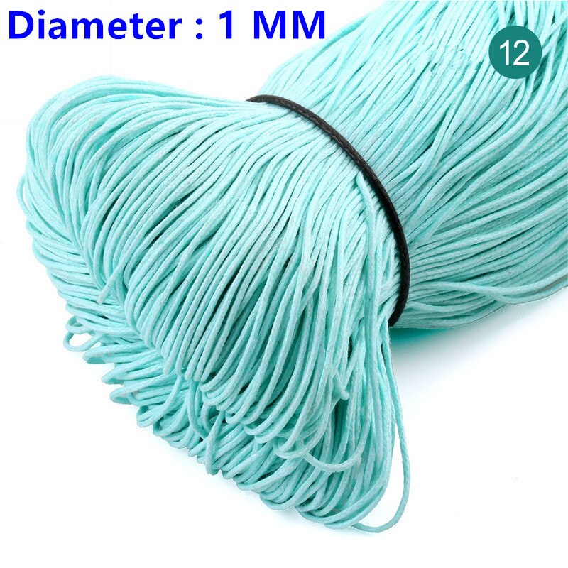 10Yard 1MM Colorful Waxed Cotton Cord Rope Waxed Leather Thread String Strap For Necklace Bracelet Beads Jewelry Making Supplies: Blue  1MM