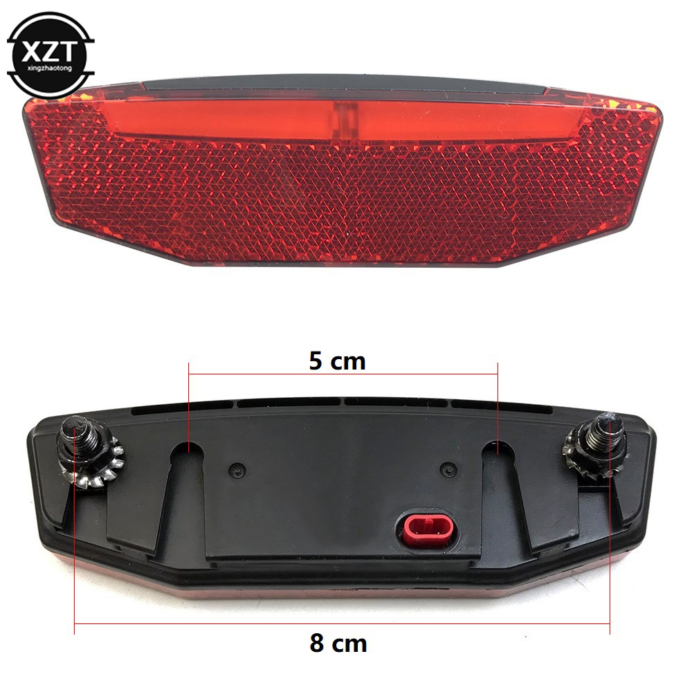 6V-60V E-Bike Achterlicht Elektrische Fiets Achterlicht E-Scooter Nacht Led Waarschuwing Achterlicht Waterdicht/Sm Connector