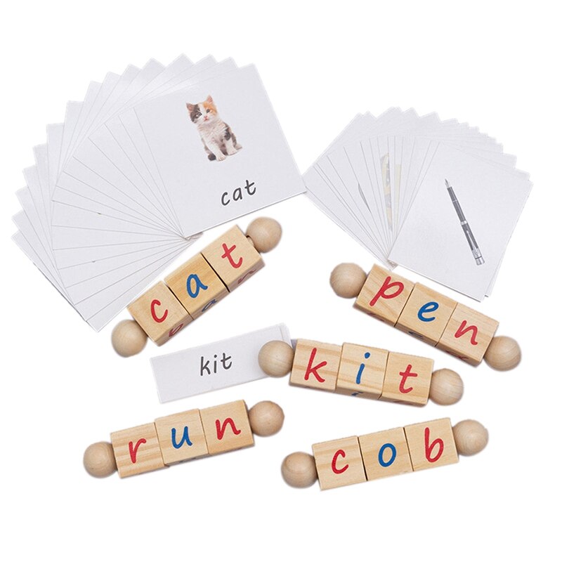 Spelling Woord Game Alfabet Houten Educatief Speelgoed Kaart Houten Educatief Speelgoed Voor Kids