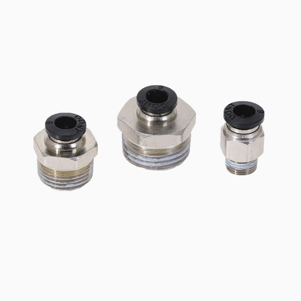 10PCS Pneumatic Fittings Connection PC6 Male Thread -M5 M6 1/8 1/4 01 02 To Tube Push Air Tube Straight Connection 6mm
