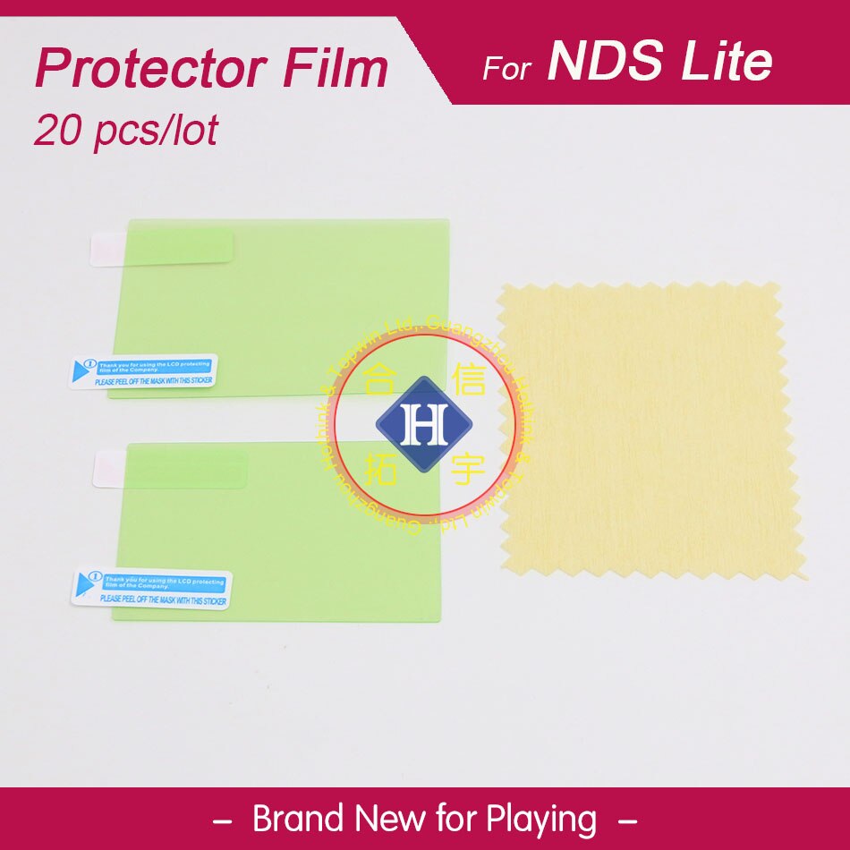 Hothink 20 Stks/partij Clear Bovenste + Down Lcd Screen Protector Film Guard Voor Nintendo Dsl Ndsl Ds Lite